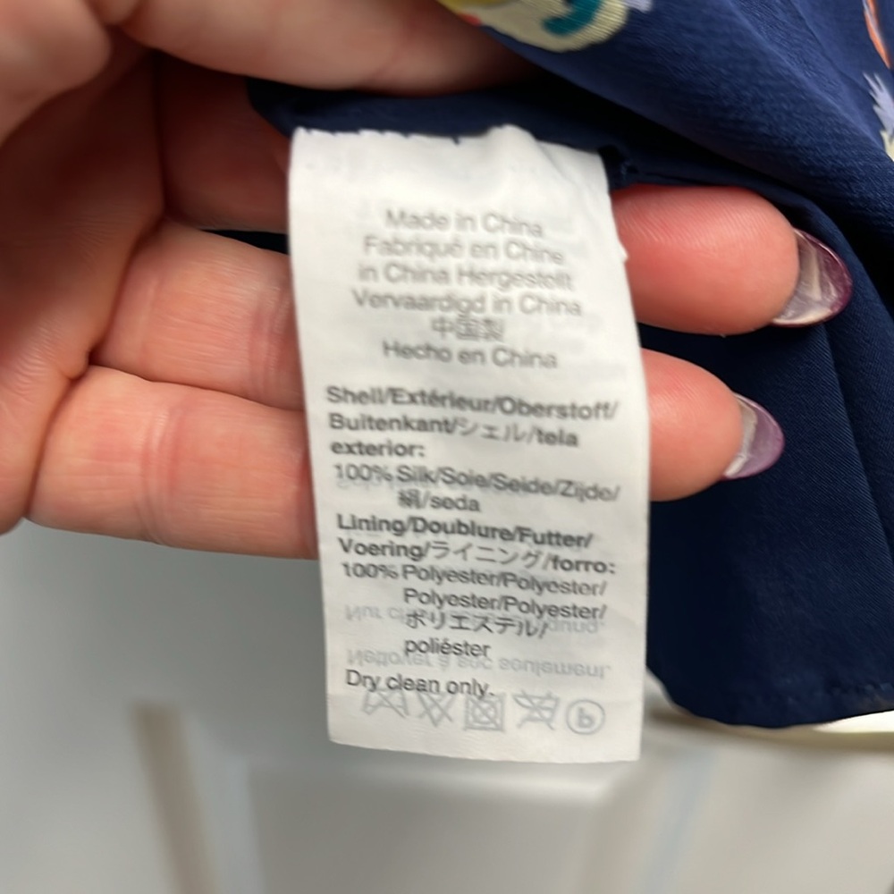 J. Crew Blue Floral A-Line Skirt - Picture 4 of 4